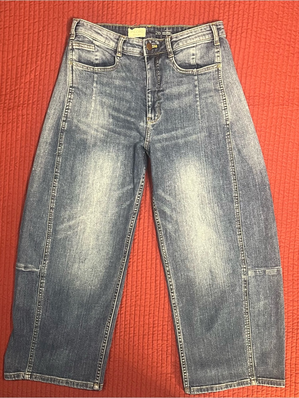Pilcro Men's Faded Blue Relaxed Jeans